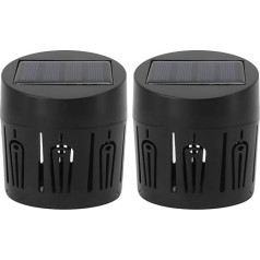 2pcs Solar Dekorative Lichter, Elegantes Mustermuster IP67 Solarwandlicht für Garten Im Freien