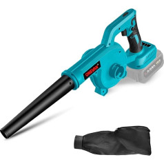 Аккумуляторная воздуходувка ONEVAN для Makita 18 В, бесщеточная 2-в-1 воздуходувка и пылесос с мешком для пыли, 6-скоростная 360 м³/ч воздуходувка для 