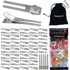 65 Шт. Серебряные Металлические Зажимы Для Волос Для Женщин Бигуди Для Волос 1.8 Дюймов Двойной Штырь Корень Зажимы Для Вьющихся Волос Объем 