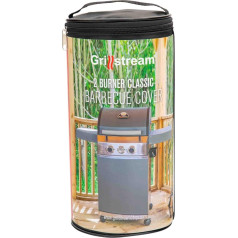 Чехол для барбекю Deluxe 2-Burner Classic, устойчивый к ультрафиолету и воде, дышащий и прочный материал с надежными застежками, черный