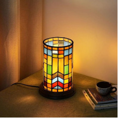 Тиффани настольная лампа витраж богемный блок стиль настольная лампа гостиная спальня цветок ваза декор небольшой ночник мини милые дети 