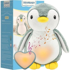 DEARBABY Baby Sleep Soother, Baby Shower Wish List Gifts, Auto Shut-Off, Heartbeat Penguin, Helps Kids Fall Asleep Faster