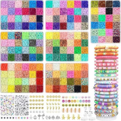 168 цветов глиняных бусин, 20860 штук бусин для нанизывания, 6 мм бусины для браслетов, набор бусин с буквами для ожерелья, сережек, DIY Crafts