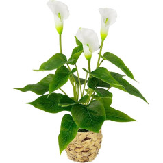 Калла растение в корзине Искусственное растение Калла белые цветы искусственные цветы цветок из пластика поддельные искусственные украш
