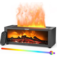 Ароматический диффузор для эфирных масел, каминный диффузор с динамическим эффектом пламени, автоматическая смена цвета, пульт дистанцио