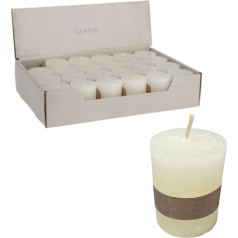 Деревенские мини-свечи около 4 х 5 см в старинном стиле для создания идеальной атмосферы в доме (24 х крем)