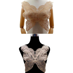 Бабочка Ткань Паста Пятна Кружева Шитье Воротник Вышитые Вырез Отделка Аппликация Украшения Винтаж Оборудование Свадебная Одежда Аксесс