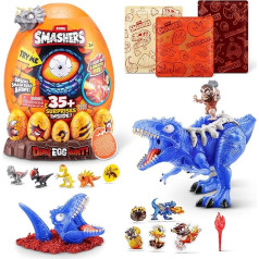 Smashers Dino Egg Hunt by ZURU Светящиеся огнедышащие динозавры Коллекционная игрушка для детей (Гиганотозавр)
