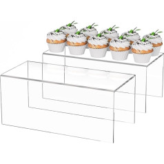 Sezanrpt Акриловые полки 12 x 5.5 x 5 дюймов Столешница акриловый дисплей для Funko Pop фигурки косметика сумки обувь игрушки коллекционные 12x5.5x5 дюймо
