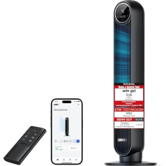 Dreo Smart Quiet Tower Fan, App & Voice Control, 90° Oscillating Fan with Remote Control, 4 режима, 4 скорости, 8-часовой таймер, Nomad One S, Black