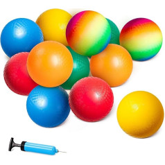 U&C Planet Rainbow Playground Balls Dodgeballs 21,5 см Легкие мягкие мячи с воздушным насосом для семейной игры Дети Игра в помещении на открытом воздухе