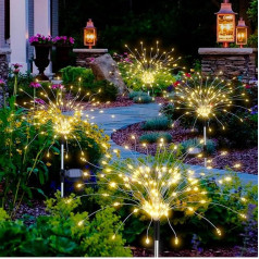 Солнечный фейерверк Soarling, наружные солнечные декоративные фонари для сада, 480 светодиодов, 4 штуки, садовые фонари, звездный свет, водонепро