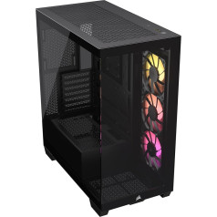 Корпус CORSAIR 3500X ARGB Mid-Tower ATX PC Case - закаленное панорамное стекло - совместимость с материнской платой с обратным подключением - 3X вентилятора COR