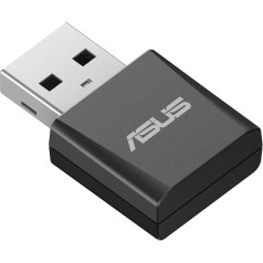 USB-адаптер ASUS USB-BE92 Nano Tri-Band BE6500 WiFi 7 Nano (диапазон 6 ГГц, поддержка 4096-QAM, Plug and Play, совместим с Windows 10 и 11)