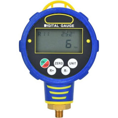 Цифровое давление для хладагента кондиционера, с подсказкой от батарейки, измеряет вакуумное давление, встроенная база данных из 82 давлен