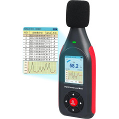 Измеритель децибел, регистратор данных, цифровой измеритель децибел звука, измеритель уровня звука с 43 000 записей и экспортом, перезаряжае
