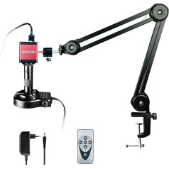 RUZIZAO Цифровой микроскоп, 13MP 1080P HDMI/VGA промышленный видео микроскоп камера, 150X Zoom C-Mount объектив, складная подставка, светодиодная кольцевая по