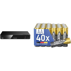 Panasonic DMP-BDT167EG Компактный 3D Blu-ray плеер Full HD Upscaling и батарейки Varta AA