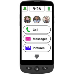 swissvoice - Смартфон S510-M + магнитный зарядный кабель - Простой в использовании - Кнопка SOS - Старший смартфон 4G - Черный