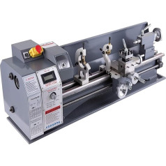 Мини токарный станок по металлу, токарный станок по металлу, 1100 Вт, 220 мм x 750 мм, токарный станок по металлу с регулируемой скоростью, фрезерн