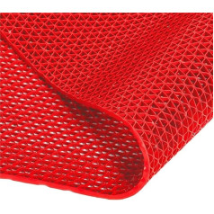Drainage-Bodenmatten, Kommerzielle Gummimatten, Strapazierfähige, rutschfeste Bodenmatten Für Schwimmbäder, Duschräume, Badezimmer, Garage, Küche, Terrasse (Rot, 180 X 100