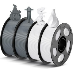ANYCUBIC PLA Filament 1.75 mm, набор для пополнения PLA и катушек, 3D принтер PLA Filament, вакуумная упаковка, RFID для интеллектуальной печати, 4 кг белый текстурн