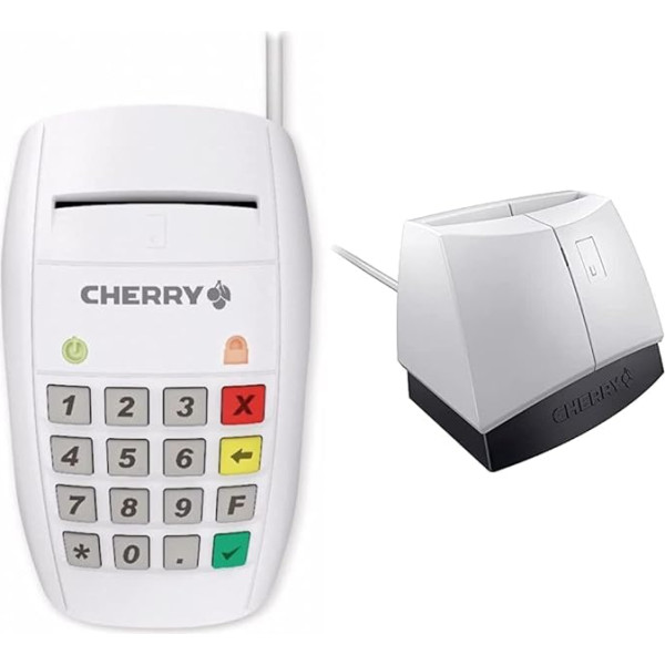 Считыватель смарт-карт CHERRY ST-2100 и USB-считыватель SmartTerminal ST-1144UB Бледно-серый