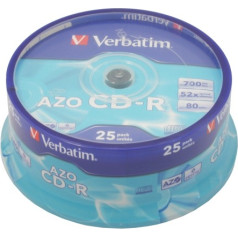 Cd-r 52x 700mb 25p cb azo 43352