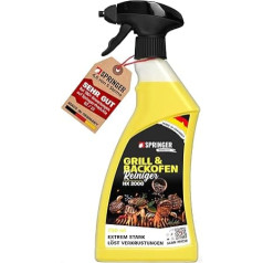 SPRINGER HX2000 - Очиститель для гриля 750 мл - Сделано в Германии - Удалитель дымовой смолы для стойких загрязнений и нагара - Очиститель духовки для