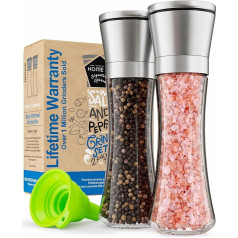 Мельница для соли и перца HOME EC, высококачественная мельница для соли и перца, регулируемая мельница для перца и соли, высокие шейкеры для со