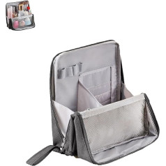 Mehrzweck-Kosmetiktascheus Oxford-Stoff mit großem Fassungsvermögen, vertikal, Unisex-Kulturtasche, tragbar, wasserdicht und multifunktional mit Fächern, geeignet für Reisen, zu Hause oder im Büro