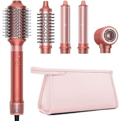 HITTIONA 5 в 1 стайлер для волос, высокоскоростной ионный фен, мульти-айлер, без термического повреждения, автоматические щипцы для завивки, с ще