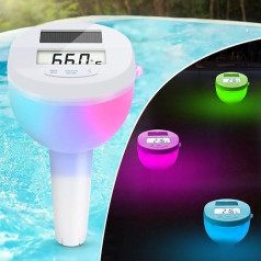 Плавающий термометр для бассейна DeeprBlu, солнечный цифровой термометр для бассейна с меняющейся подсветкой, термометр для спа с ночной подс