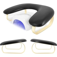 Подушка для ногтей U-образной формы для рук Мягкая подушка для маникюра из полиуретановой кожи со съемной подставкой Профессиональная под