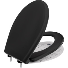 ANYCEE Крышка для туалета с механизмом Soft-Close, сиденье для туалета из дюропласта, антибактериальная крышка для туалета, овальное сиденье для т