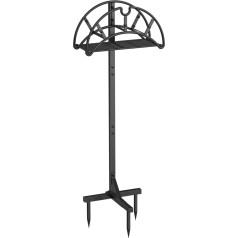 Bomclap Держатель садового шланга, отдельно стоящий, металлический держатель садового шланга, подставка для шланга с отделением для хранения,