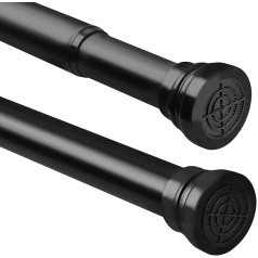 Душевая шторка без сверления, черная нержавеющая сталь, регулируемая 76-163 см, для душевых шторок в ванной комнате, окон в гостиной, балконов 