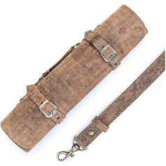 Кожаная сумка для ножей Angus Stoke для шеф-поваров 7 отделений, большой рулон для поварских ножей - сумка для поварских ножей - сумка для готовки 