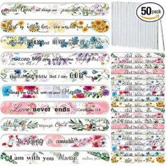 Lanties Christliche Nagelfeilen, Geschenke für Frauen, florales EVA-Nagelbrett, doppelseitig, 10 Stile, Weihnachten, Gott Segen, Schmirgelbrett, Nagelschleiffeile, Nagelpolierer,