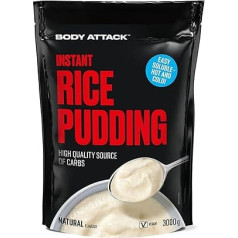 Body Attack Instant Rice Pudding Neutral, 3 кг, веганский рисовый пудинг для завтрака и предтренировочного перекуса, высококачественный источник энергии бла