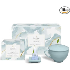 Подарочный набор Tea Forte Кофейная кружка, чайный поднос и 10 пирамидок для чая ручной работы (Wellbeing)