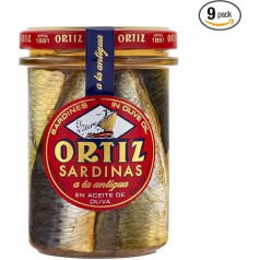 Сардины ORTIZ Old Style в оливковом масле 140 г, упаковка из 9 штук