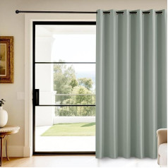 KGORGE Разделитель комнат Очень широкие шторы шириной 200 см Шторы для детской комнаты Шалфей зеленый Тепловая завеса против холода Дверные шт