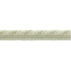 0,5 см (5/16 дюйма) Средний блестящий витой веревочный шнур с отделкой губами | шнур (стиль # 0516EMP) Кремовая слоновая кость # W13 (белая слоновая кос