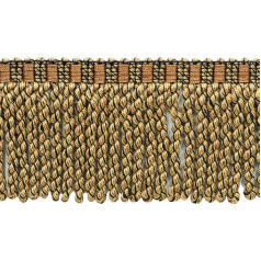 4,5 метра Value Pack 10cm Knitted Fringe Trimming BFMLT4 Saddle Brown Multicolor #P63 (Light Brown, Dark Beige, Pure Black)