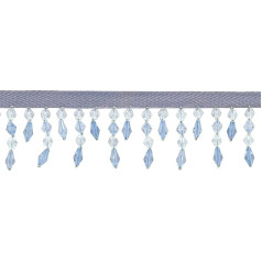 4 см Красивые Алмазные Бусины Ручной Работы Бахрома Отделка Artic Blue Multicolor #M44008 (Светло-синий, Светло-синий) 2.5 м (B40692-AC)