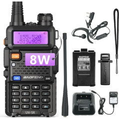 UV-5R 8W Walkie Talkie высокой мощности FM радио 128 каналов радиосвязи трансивер с наушниками