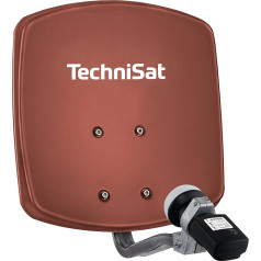 Спутниковая антенна TechniSat DIGIDISH 33 для 1 пользователя (33 см малая спутниковая система - полный комплект с настенным креплением и Satfinder V/H-LNB) кра