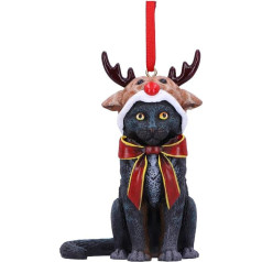 Nemesis Now Reindeer Cat подвесной 9 см черный Рождество