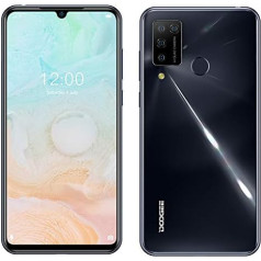 Смартфон Doogee N20 Pro (6 ГБ + 128 ГБ) SIM Free, Android 10 Phone, Helio P60 Octa-Core, 16 МП AI Five Camera, 6.3 дюйма FHD + экран, аккумулятор 4400 мАч, GPS, отпечаток пальца, распознаван
